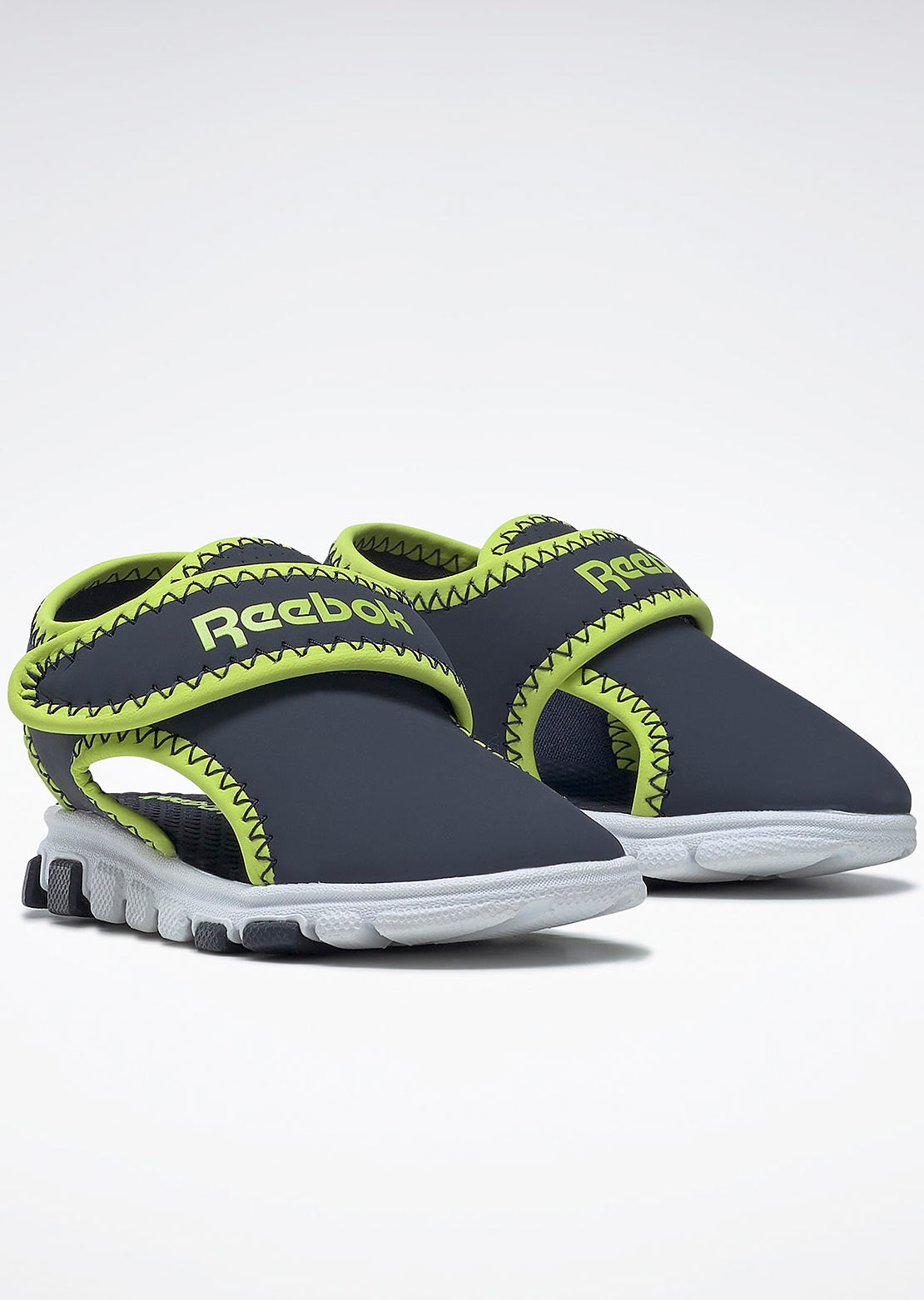 Reebok Toddler Wave Glider III Shoes Vector Navy/Acid Yellow/FTWR White