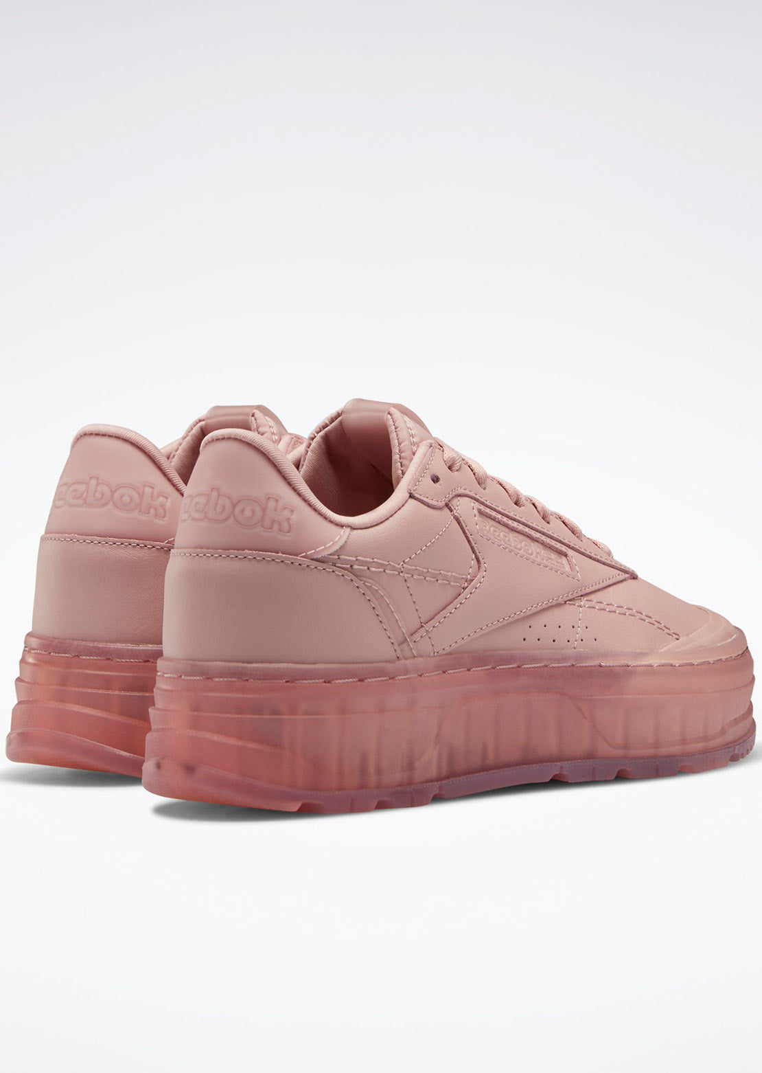 Reebok Women&#39;s Club C Double Geo Shoes Smokey Rose/Smokey Rose/Smokey Rose