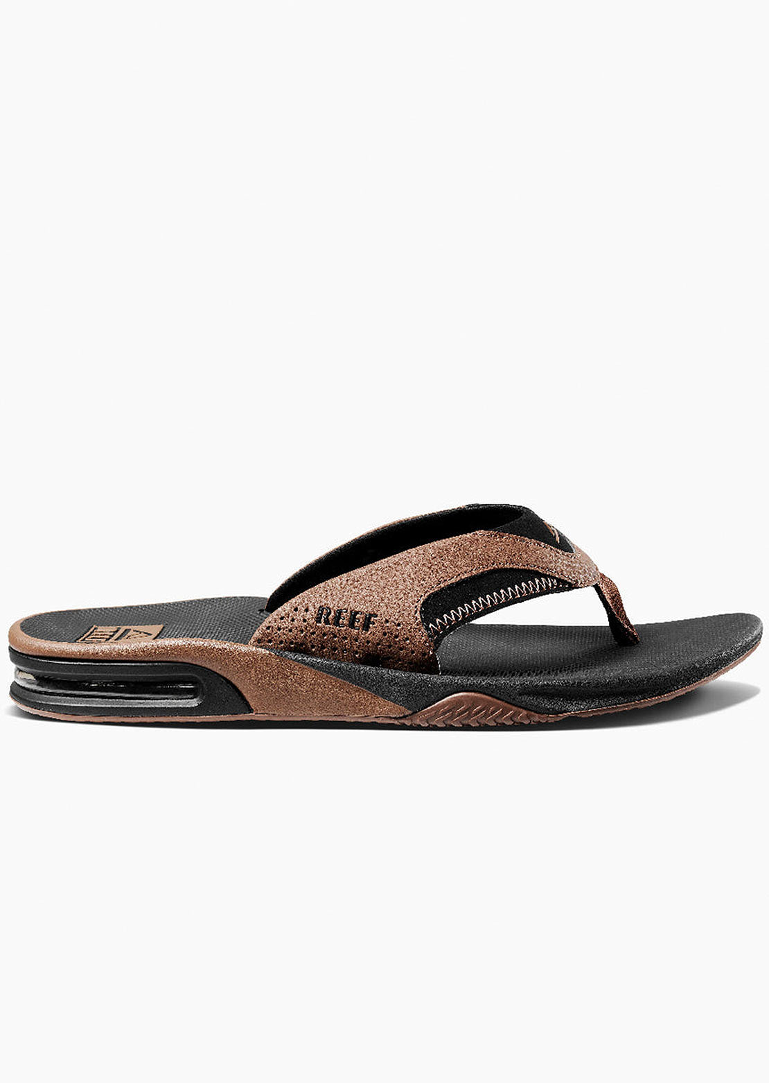 Reef Men's Fanning Sandals Black And Tan