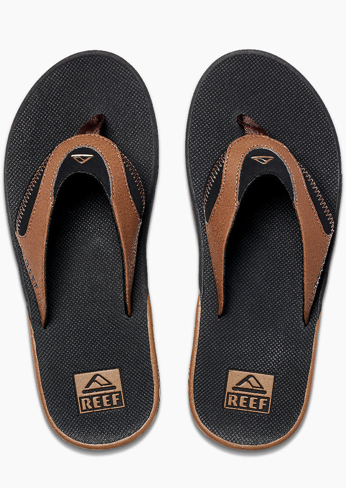 Reef Men's Fanning Sandals Black And Tan