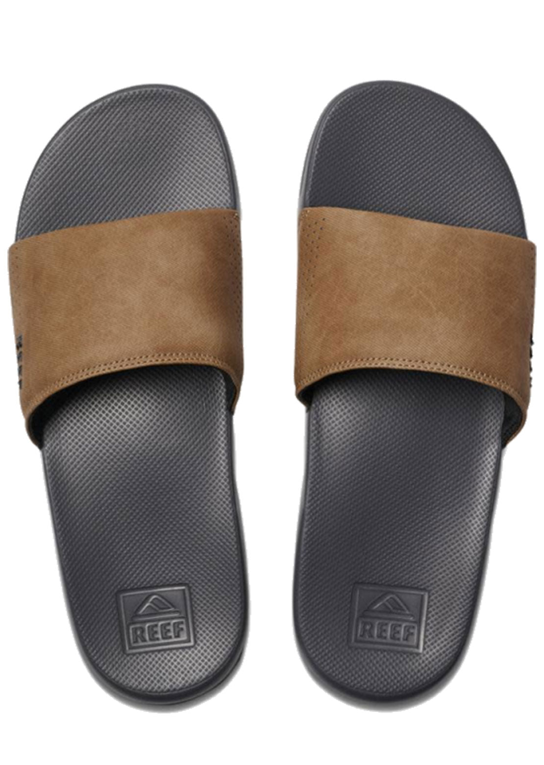 Reef One Slides Grey/Tan
