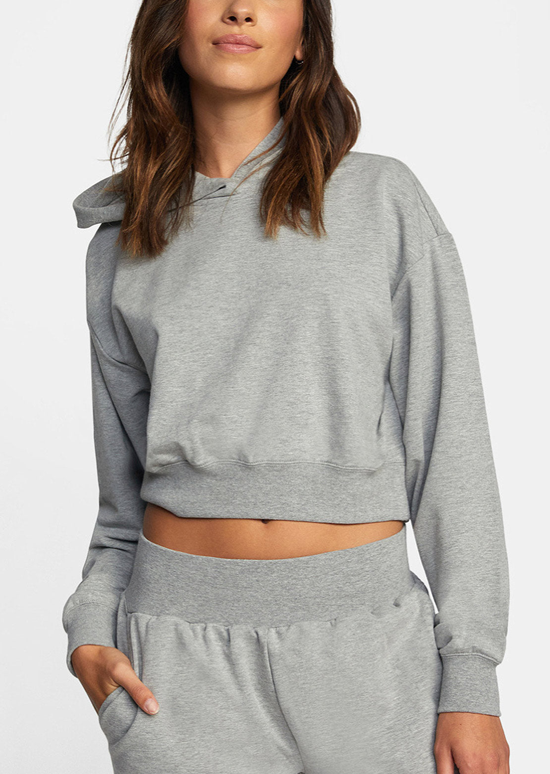RVCA Women&#39;s Rise Up Hood Heather Grey