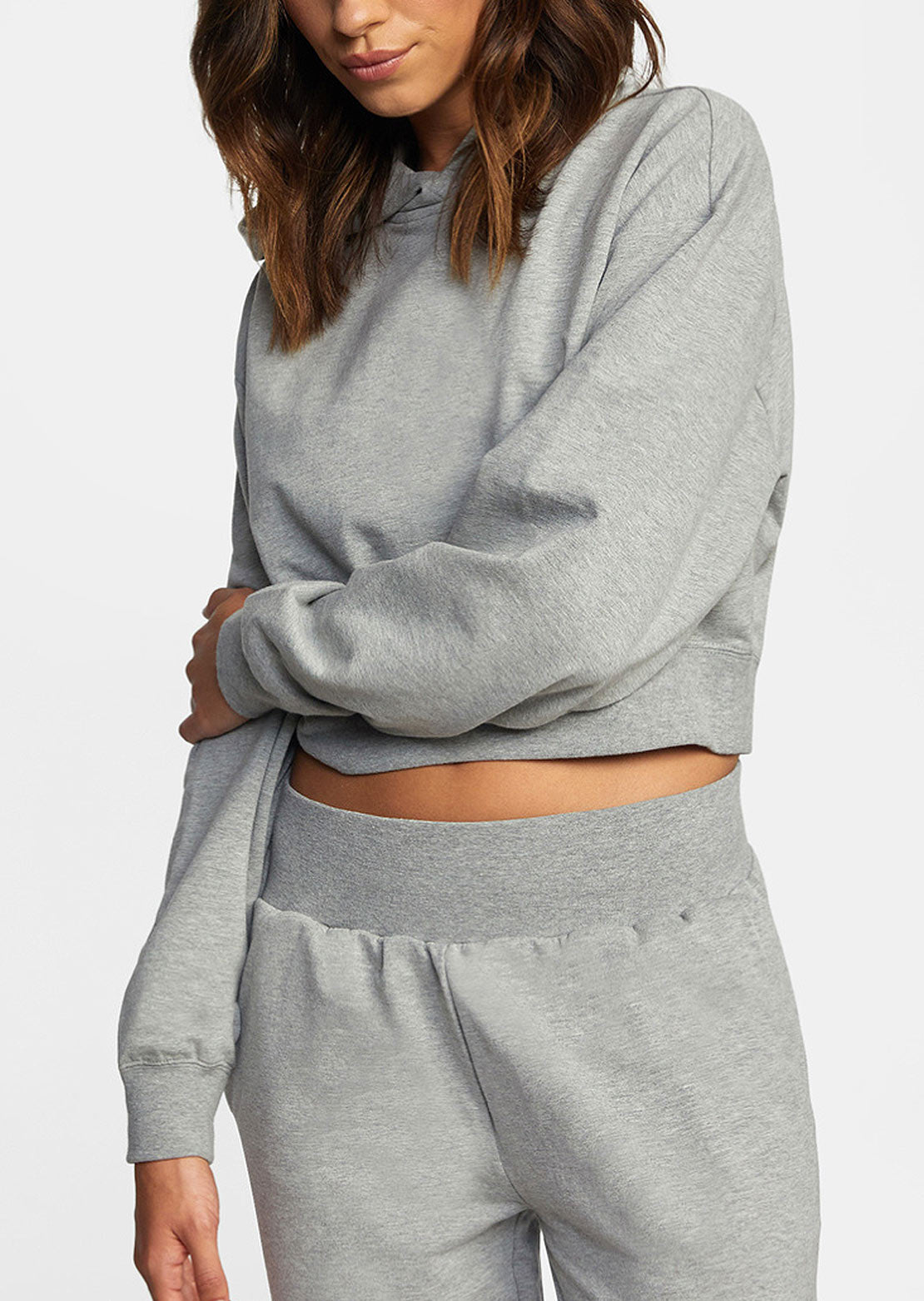 RVCA Women&#39;s Rise Up Hood Heather Grey