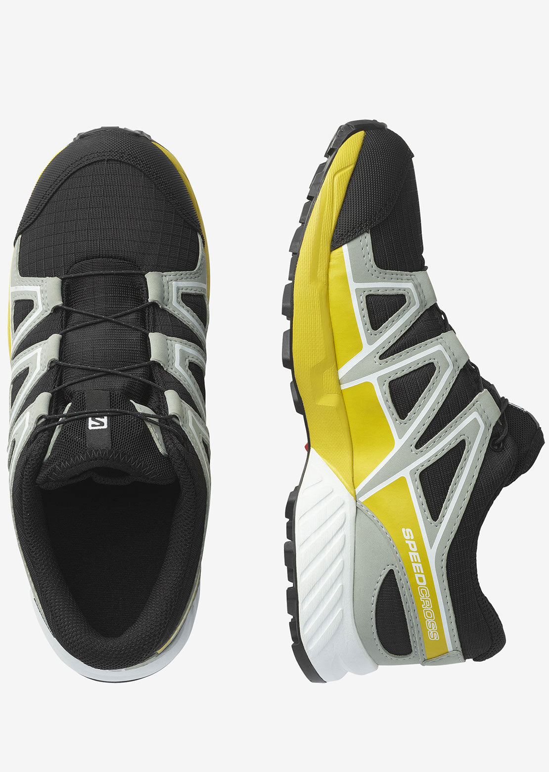 Salomon Junior Speedcross CSWP Shoes Black/Wrought Iron/Lemon