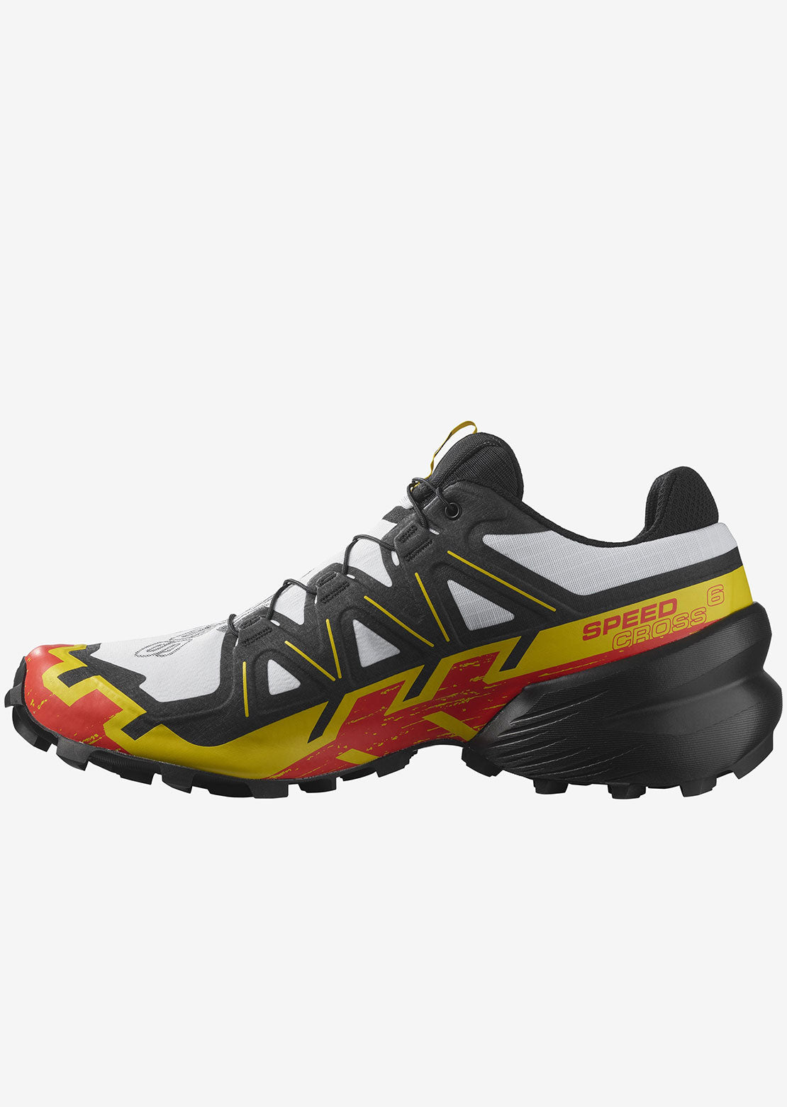 Salomon Men's Speedcross 6 Shoes White/Black/Empire Yellow