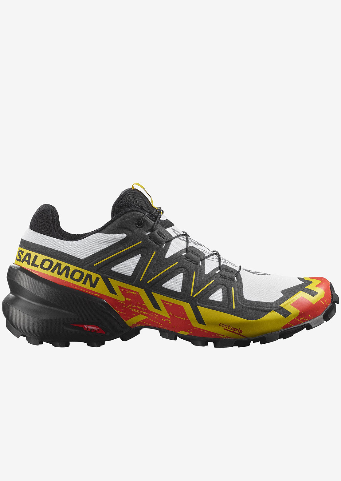 Salomon Men's Speedcross 6 Shoes White/Black/Empire Yellow