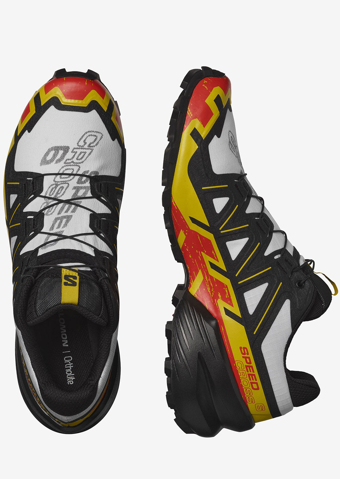 Salomon Men's Speedcross 6 Shoes White/Black/Empire Yellow