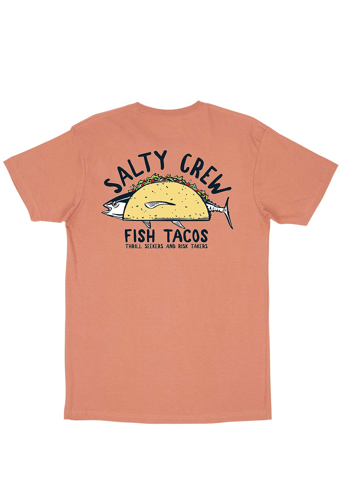 Salty Crew Men&#39;s Baja Fresh Premium T-Shirt Coral