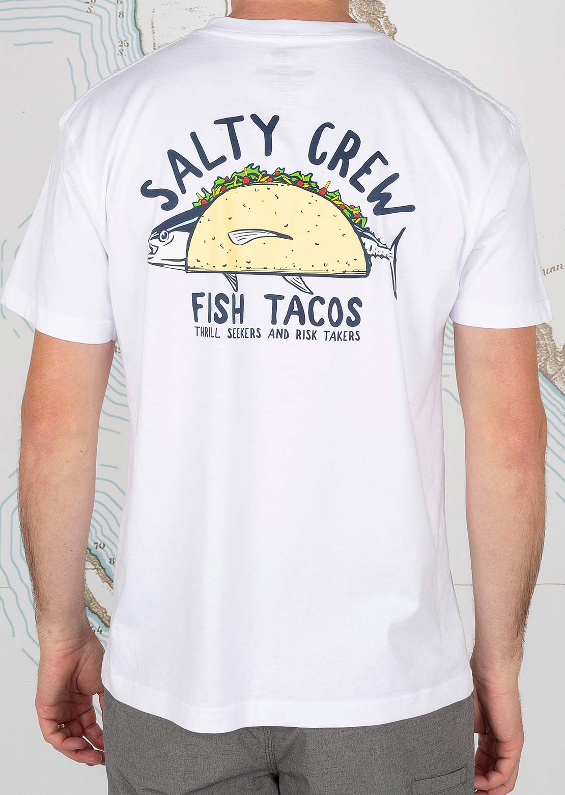Salty Crew Men&#39;s Baja Fresh Premium T-Shirt White
