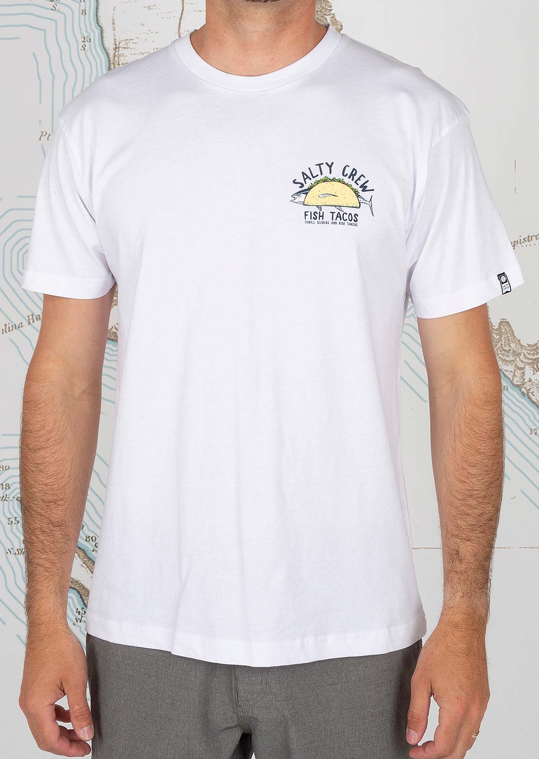 Salty Crew Men&#39;s Baja Fresh Premium T-Shirt White