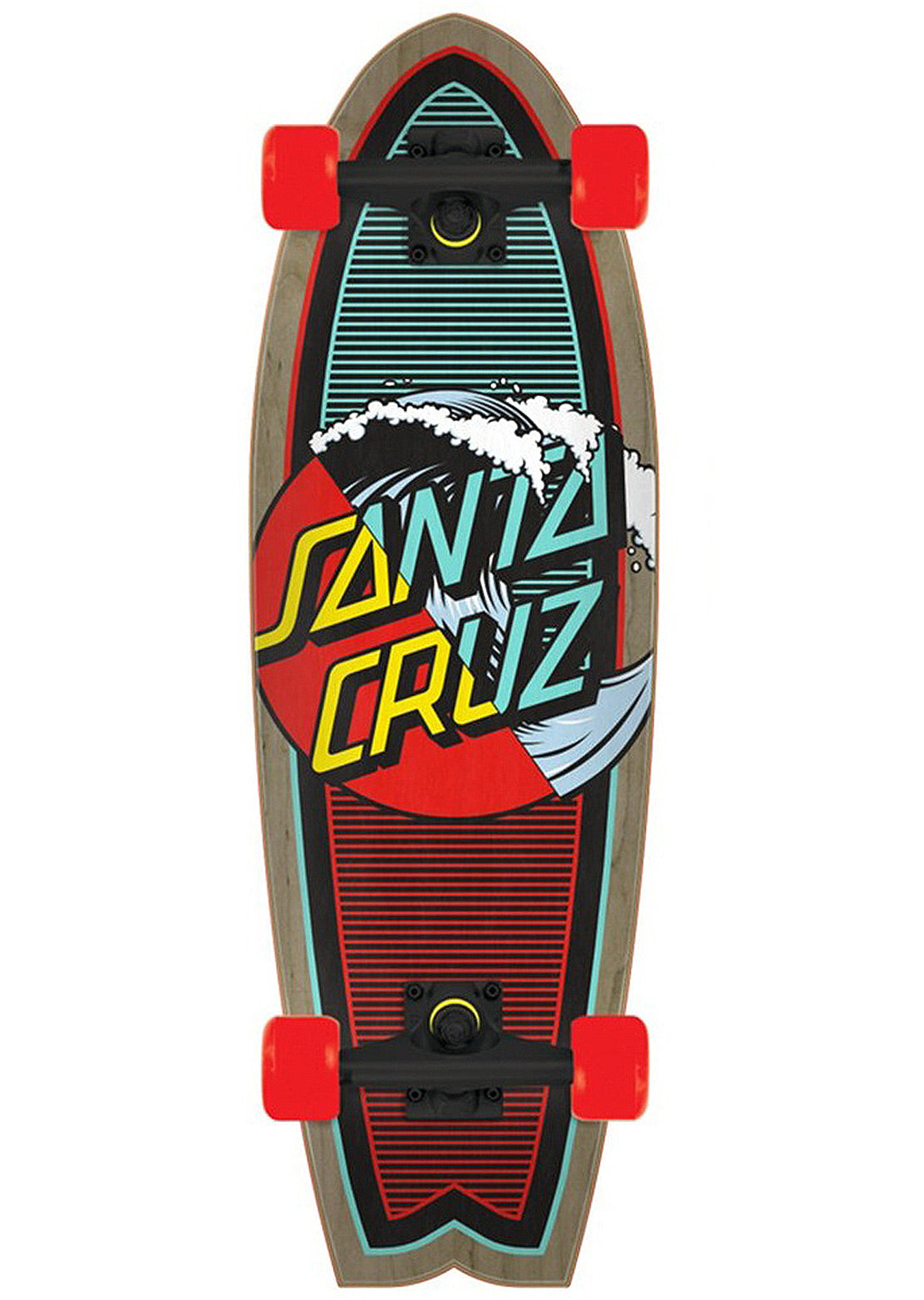 Santa Cruz Shark Classic Wave Splice Complete Skateboard - 8.8&quot;