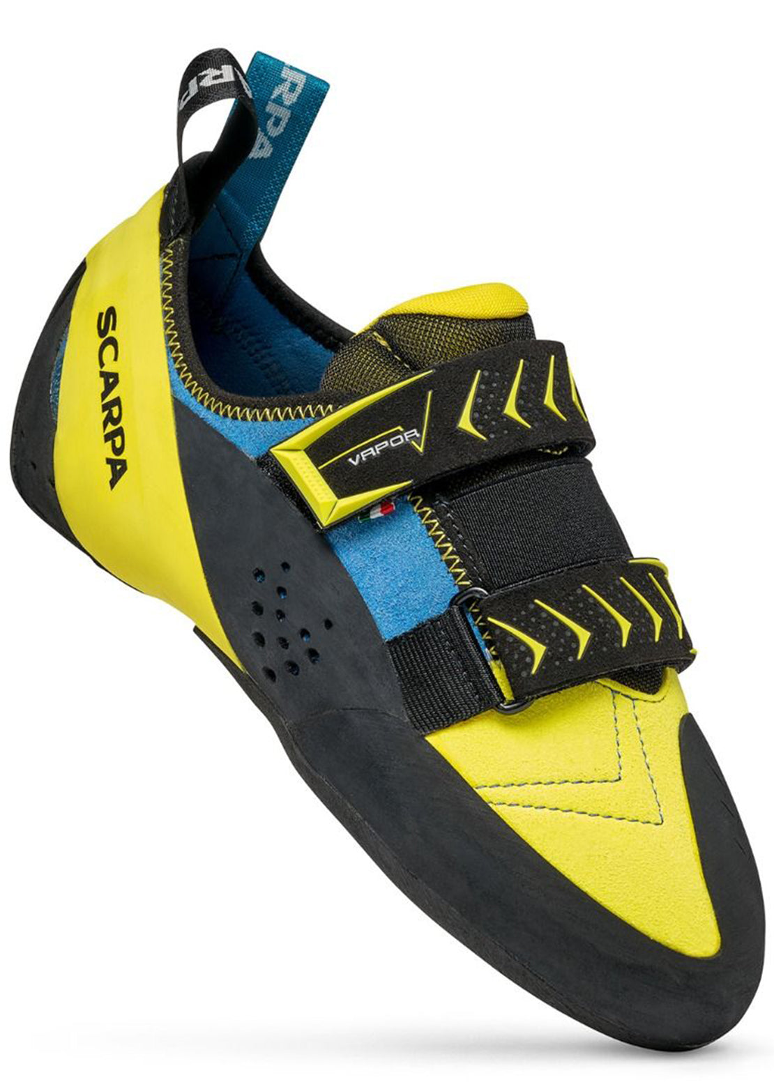 Scarpa Men&#39;s Vapor V Climbing Shoes Ocean/Yellow