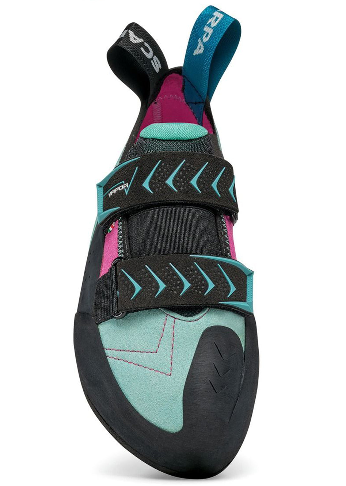 Scarpa Women&#39;s Vapor V Climbing Shoes Dahlia/Aqua