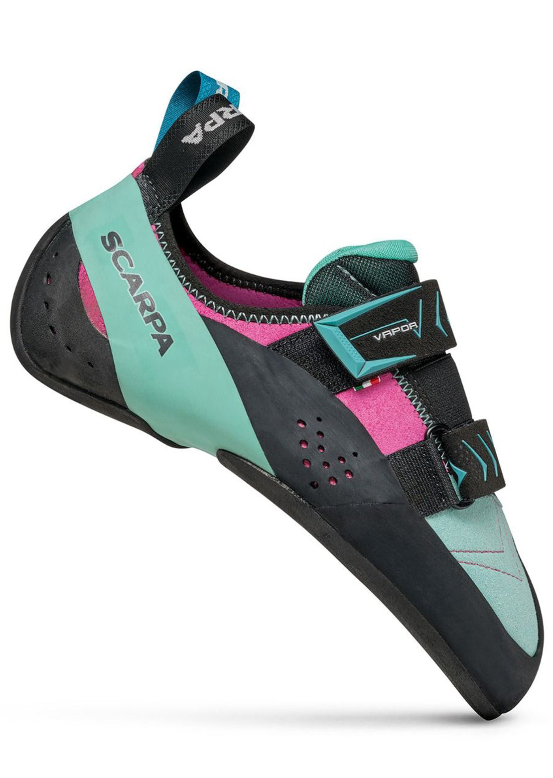 Scarpa Women&#39;s Vapor V Climbing Shoes Dahlia/Aqua