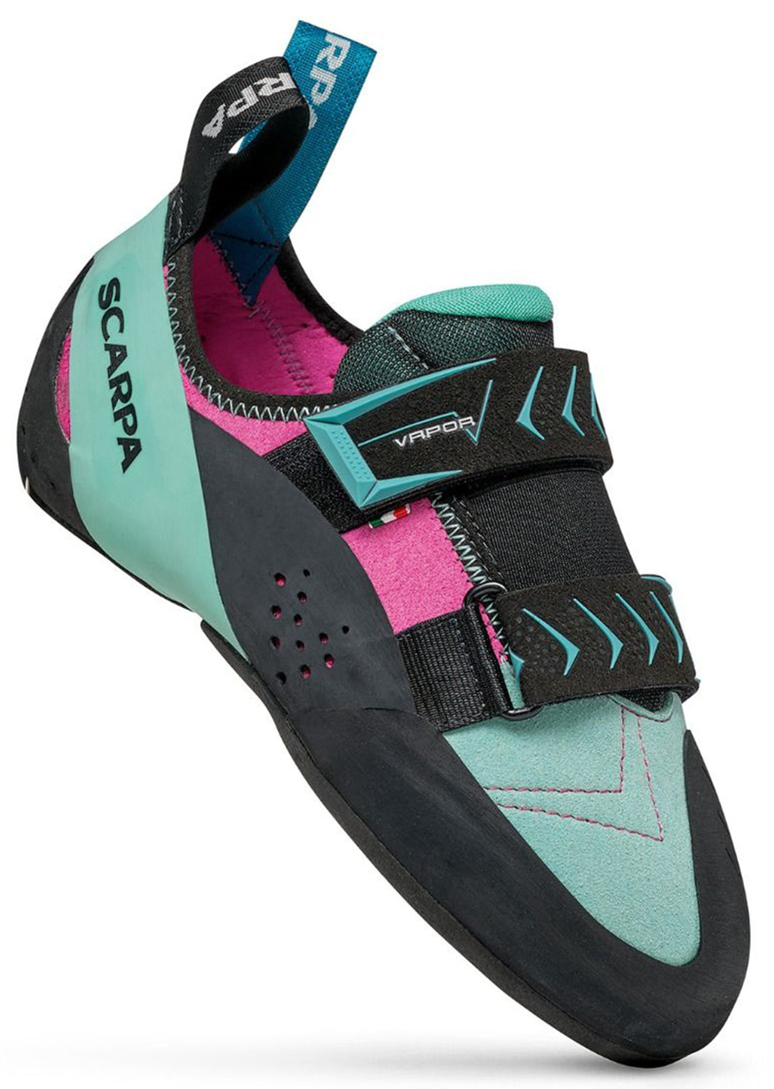 Scarpa Women&#39;s Vapor V Climbing Shoes Dahlia/Aqua