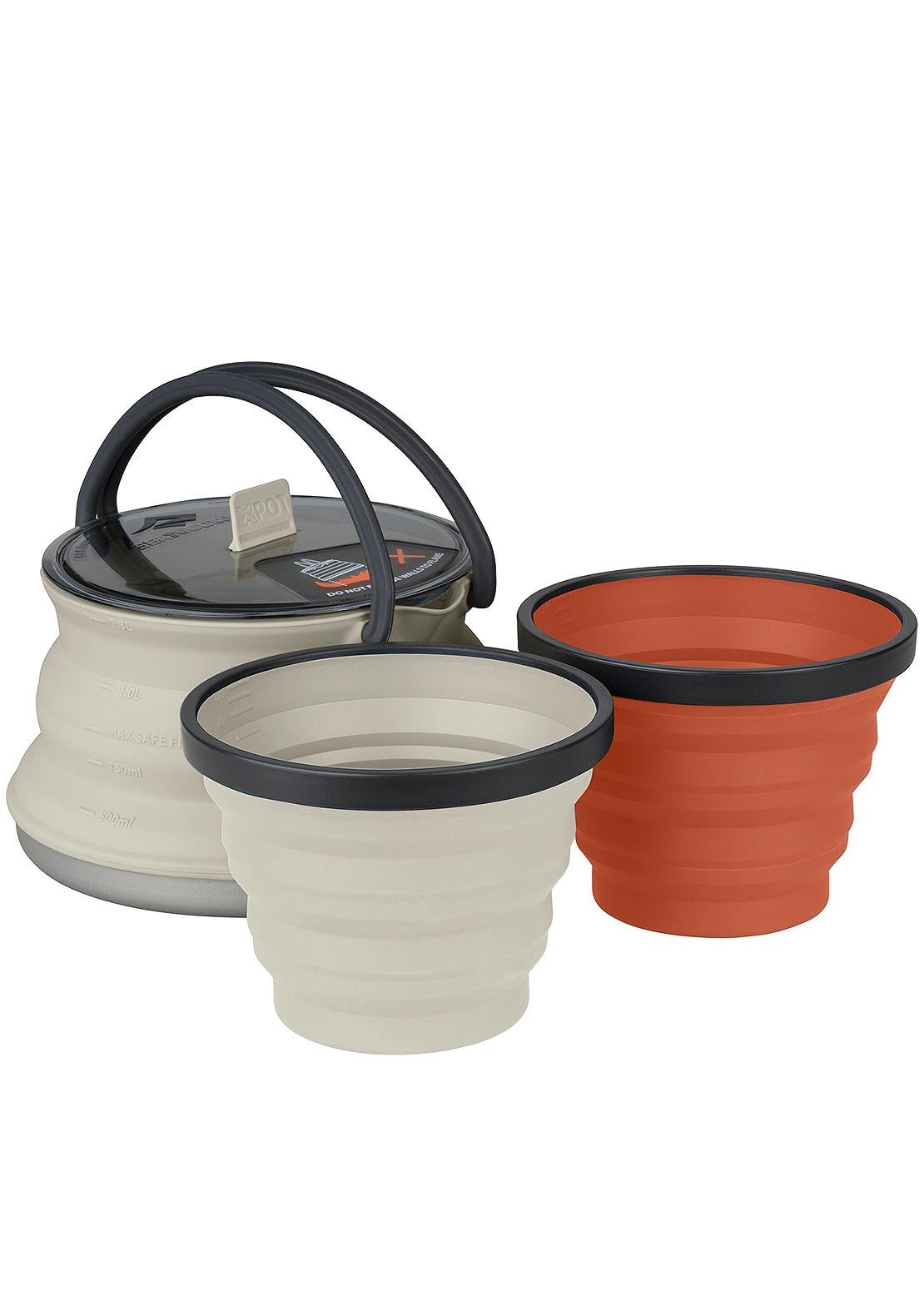 Sea To Summit X Set 11 - 3 Piece Collapsible Cook Set Sand/Rust