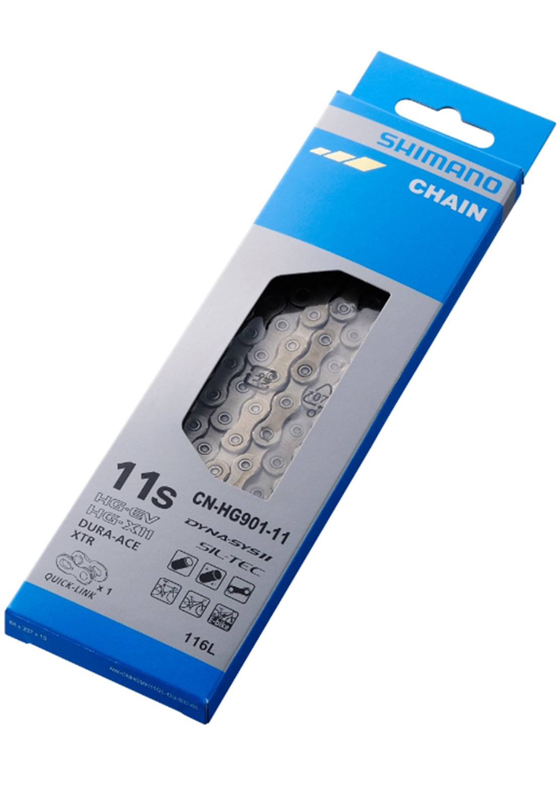 Shimano CN-HG901 116 Links Dura Ace/XTR 11-Speed Hollow Bike Chain Silver