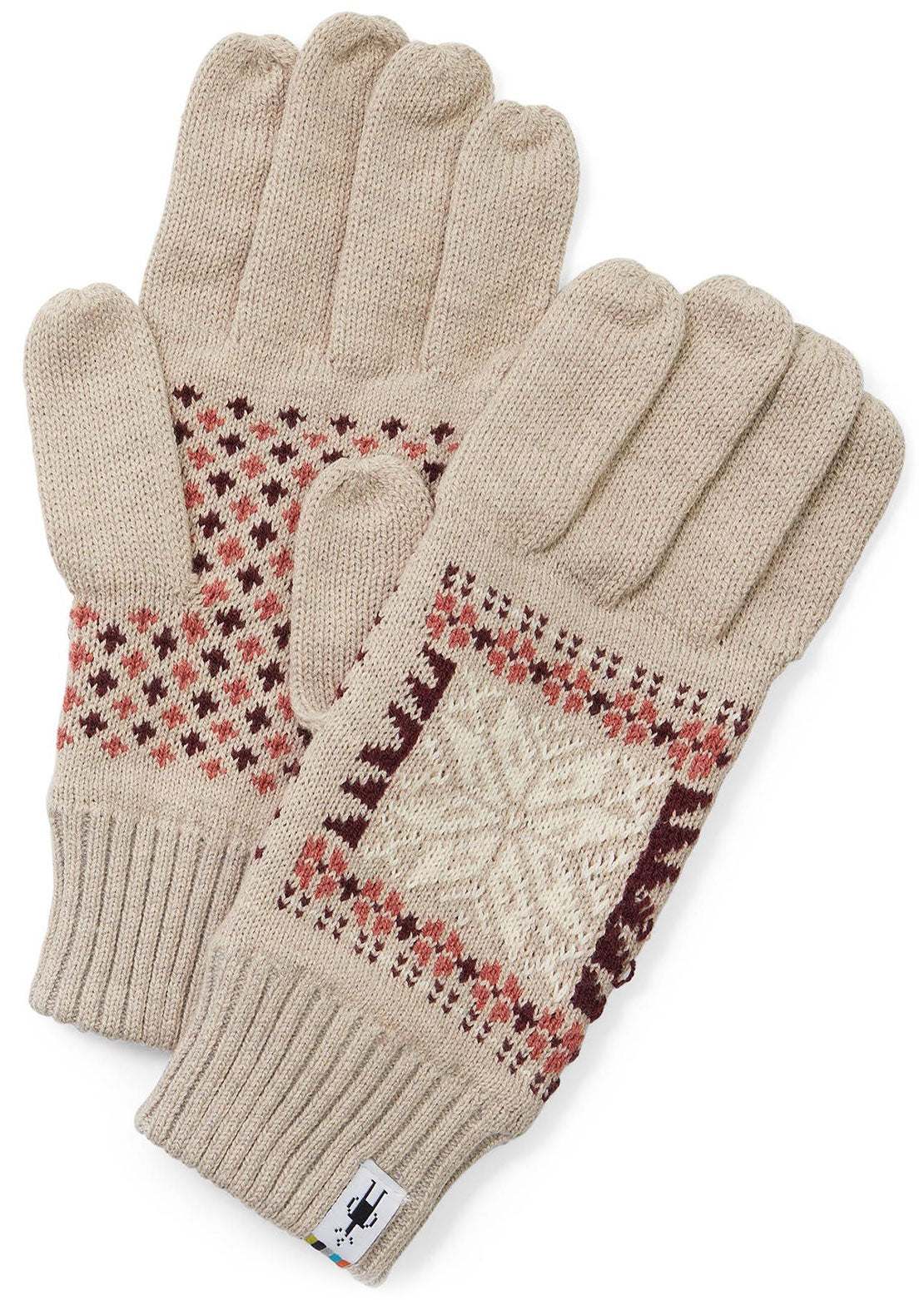 Smartwool Fairisle Snowflake Gloves Dune Heather