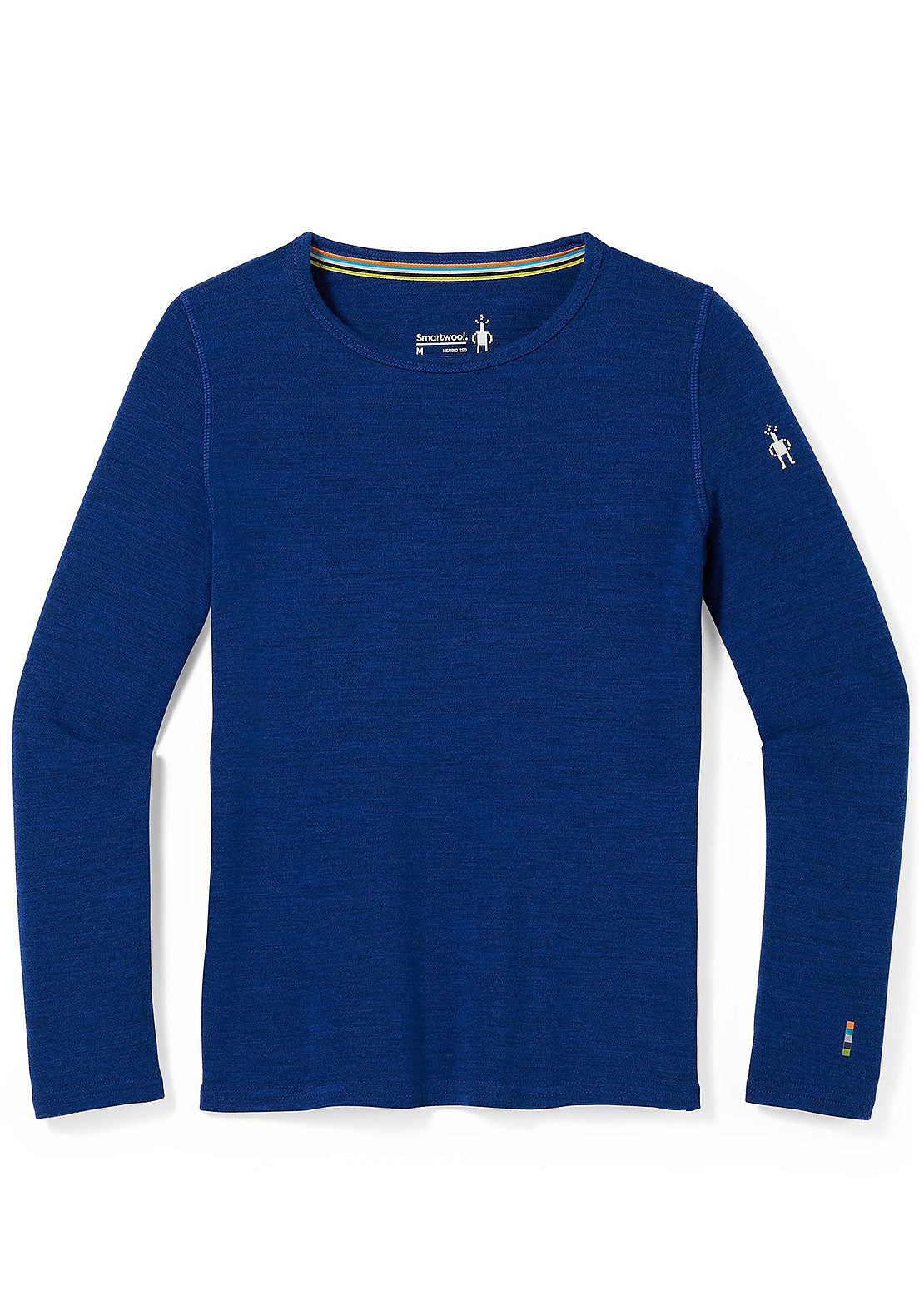Smartwool Junior Classic Thermal Merino Base Layer Crew Boxed Top Blueberry Hill Heather