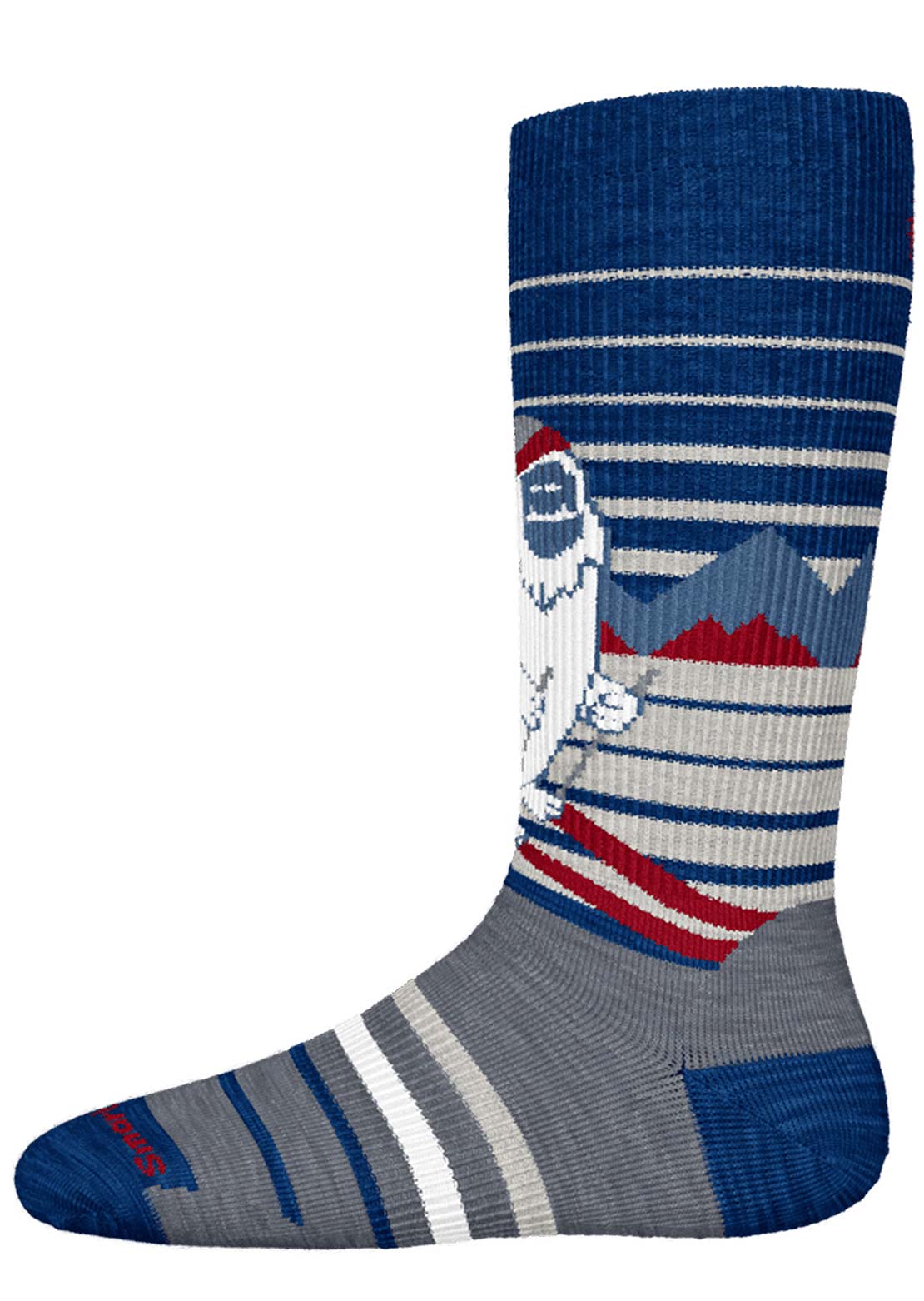 Smartwool Junior Wintersport Full Cushion Yeti Pattern OTC Socks Alpine Blue
