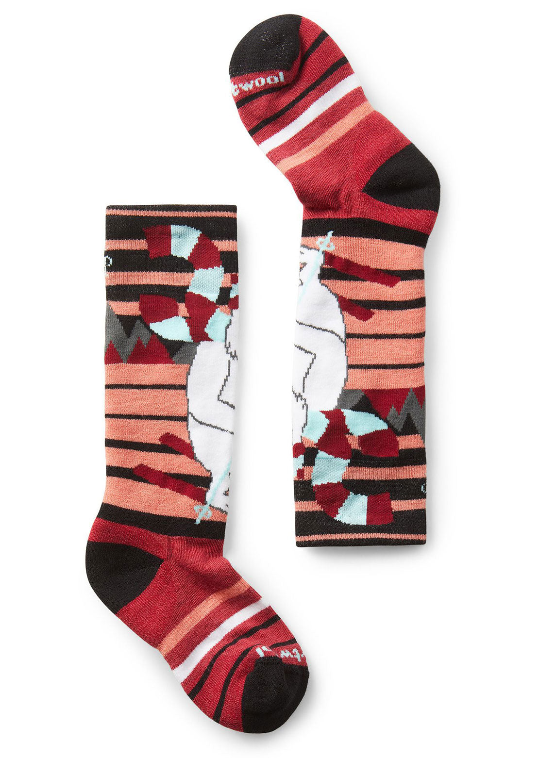 Smartwool Junior Wintersport Full Cushion Yeti Pattern OTC Socks Black