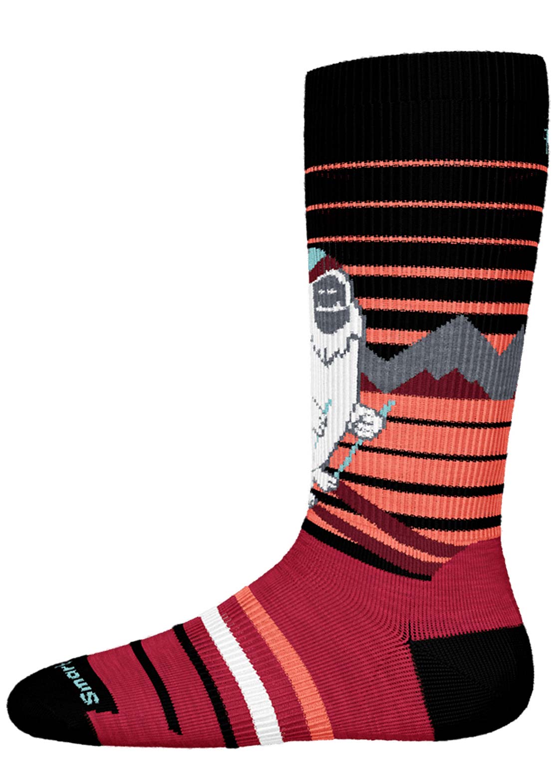 Smartwool Junior Wintersport Full Cushion Yeti Pattern OTC Socks Black