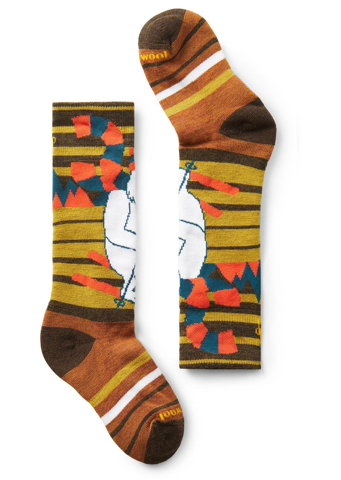 Smartwool Junior Wintersport Full Cushion Yeti Pattern OTC Socks Military Olive