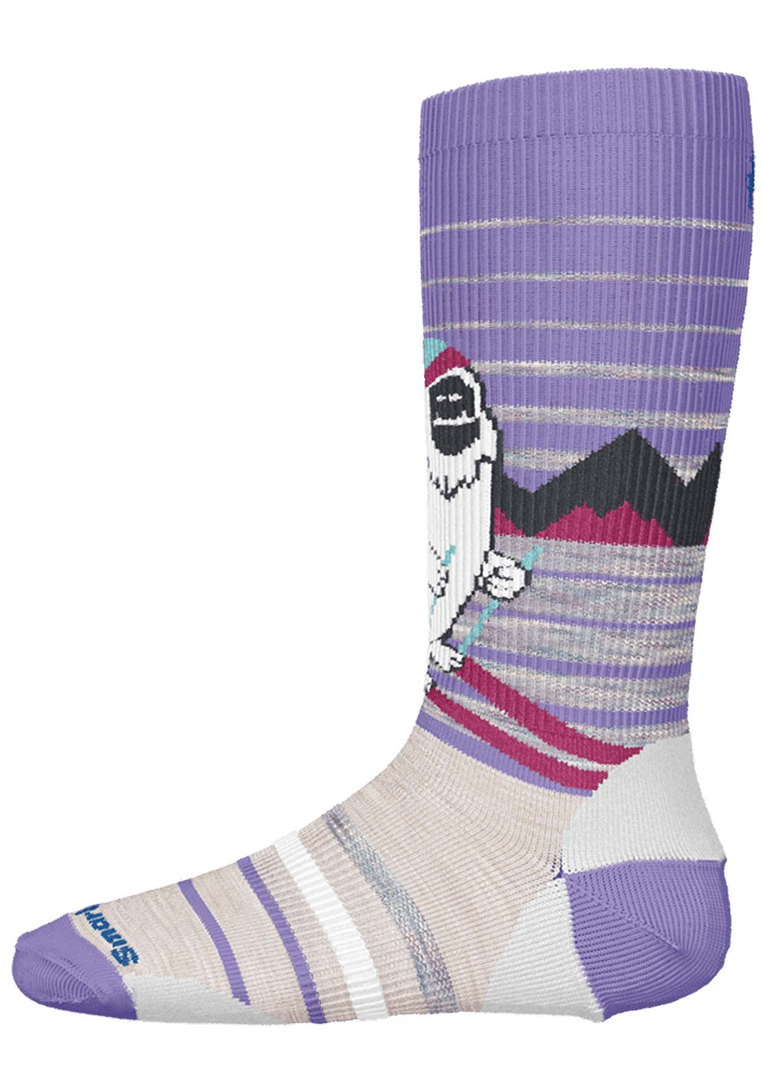 Smartwool Junior Wintersport Full Cushion Yeti Pattern OTC Socks Ultra Violet