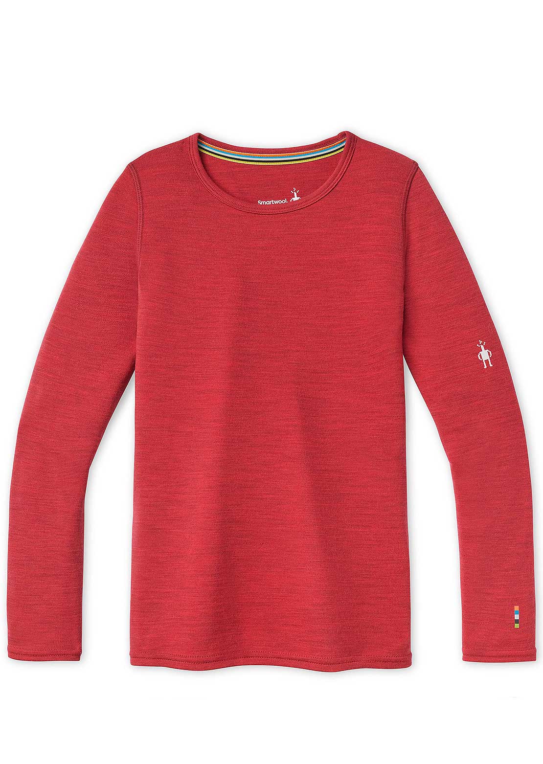 Smartwool Junior Classic Thermal Merino Base Layer Crew Boxed Top Pomegranate Heather