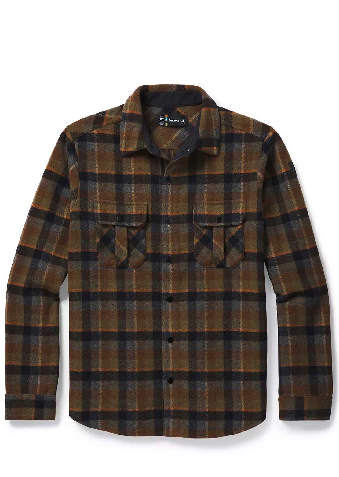 Smartwool Men&#39;s Anchor Line Shirt Jacket Olive Plaid