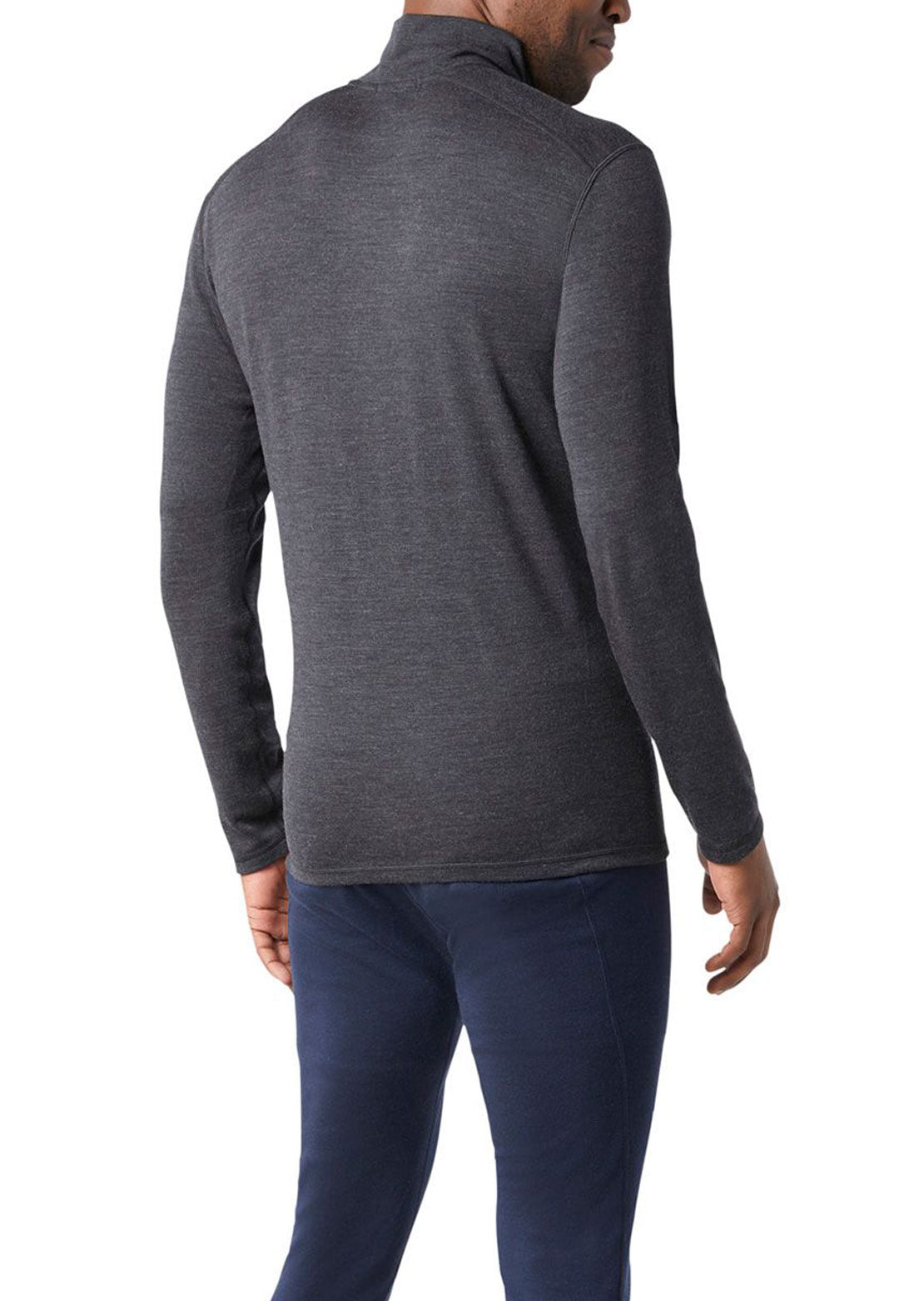 Smartwool Men&#39;s Classic Thermal Merino 250 1/4 Zip Base Layer Top Charcoal Heather
