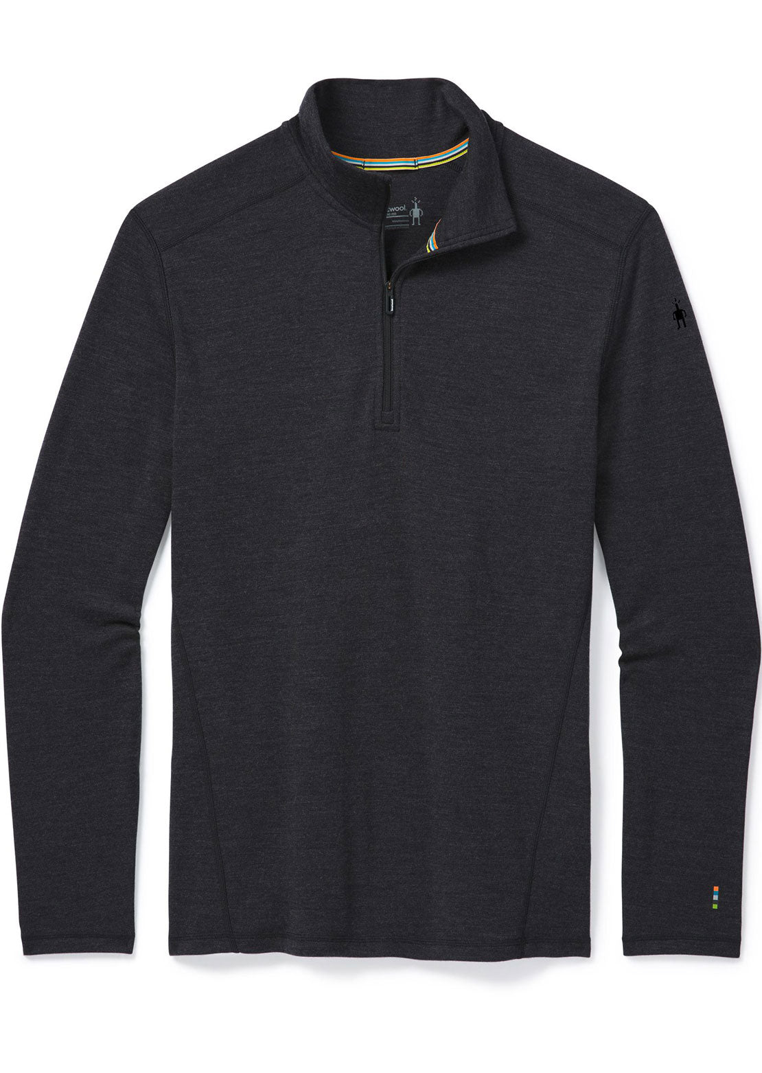 Smartwool Men&#39;s Classic Thermal Merino 250 1/4 Zip Base Layer Top Charcoal Heather