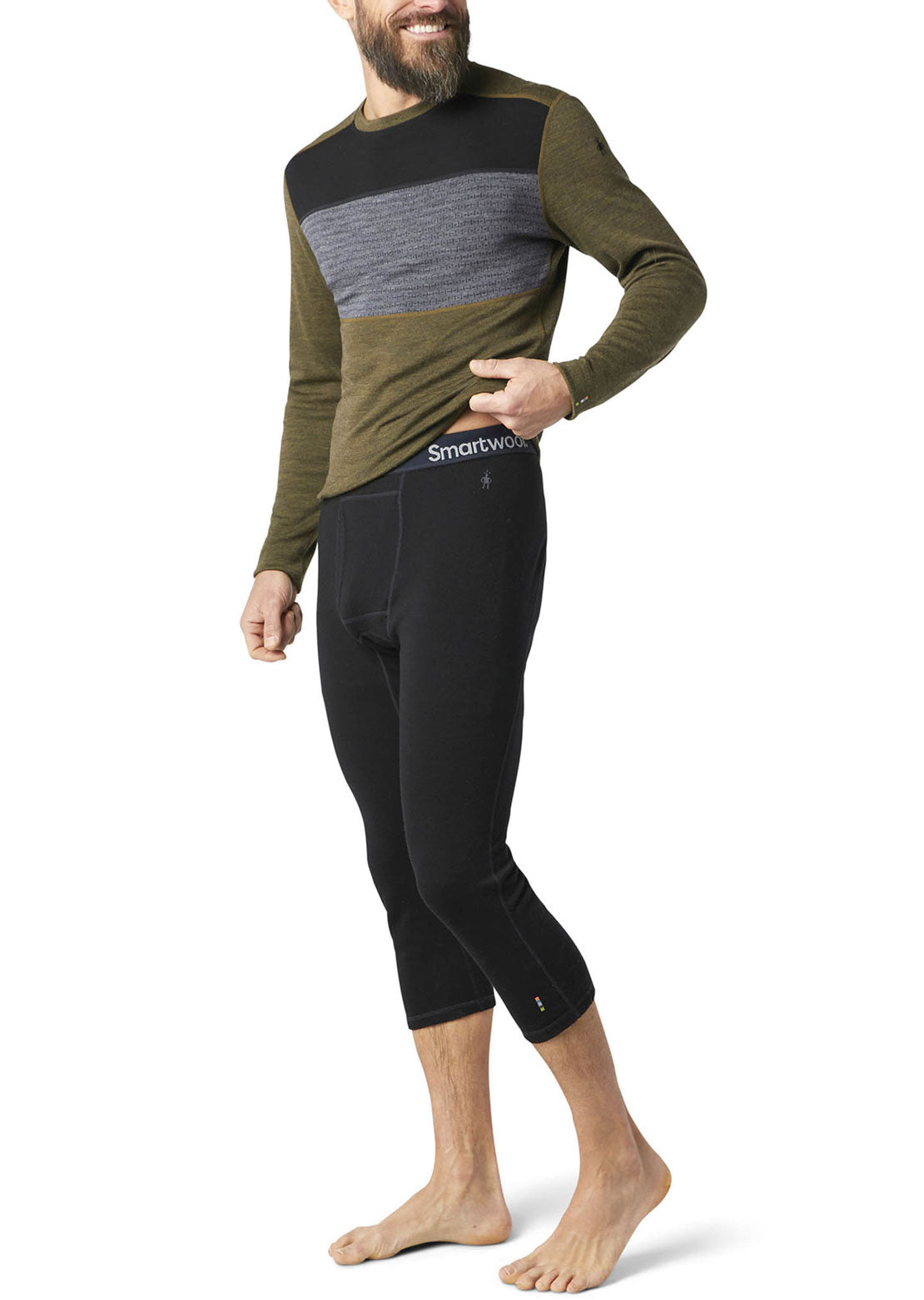 Smartwool Men's Classic Thermal Merino 250 3/4 Base Layer Bottom Black