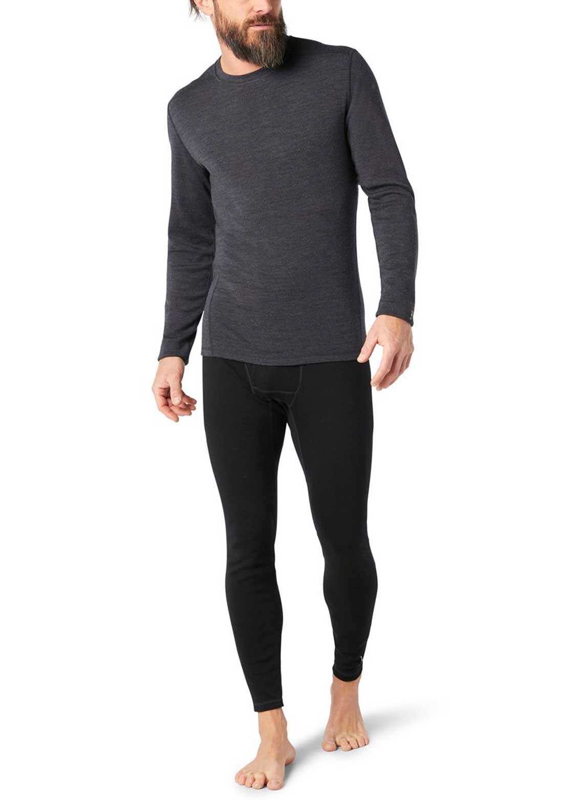 Smartwool Men&#39;s Classic Thermal Merino 250 Crew Base Layer Top Charcoal Heather