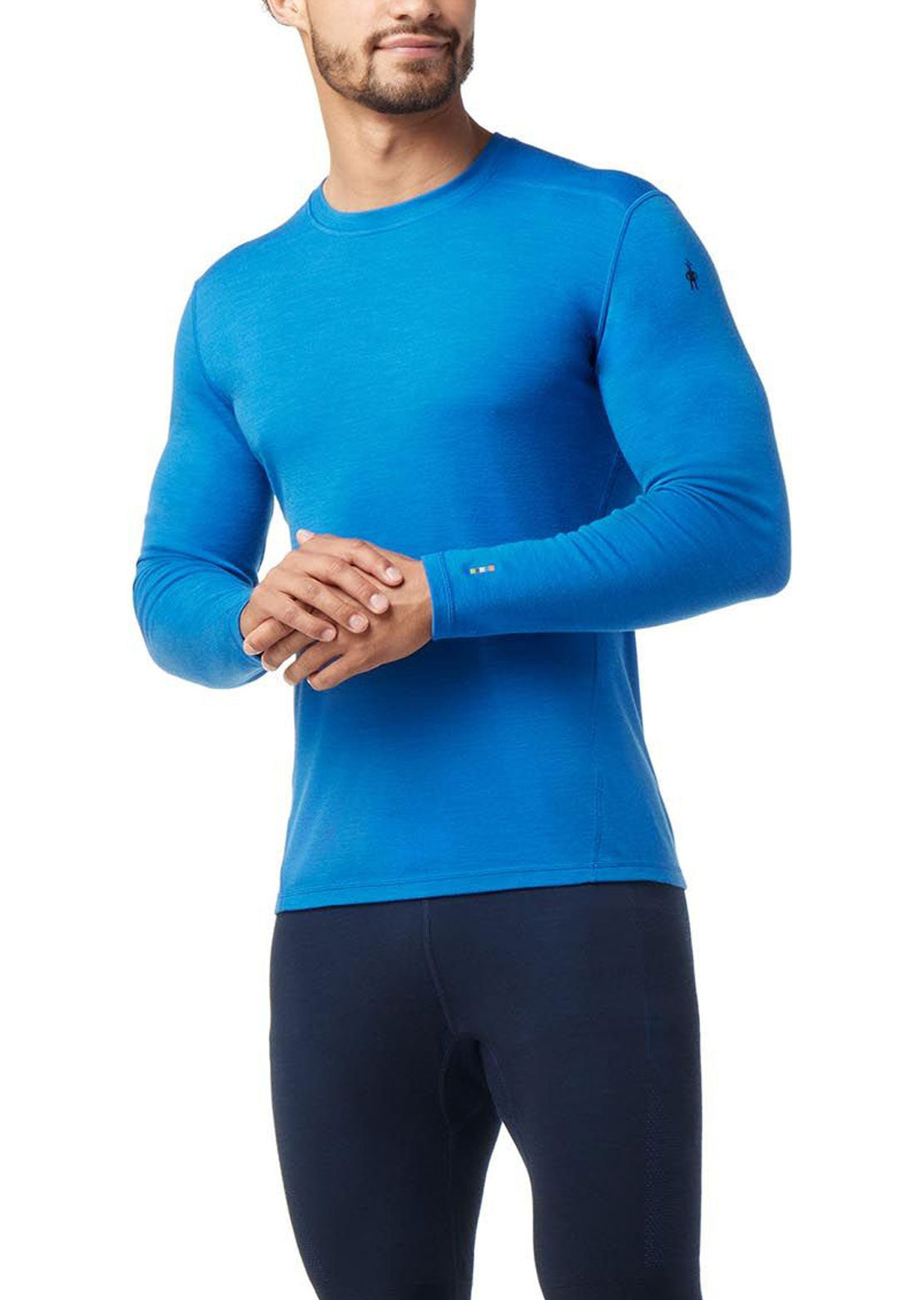 Smartwool Men&#39;s Classic Thermal Merino 250 Crew Base Layer Top Laguna Blue Heather