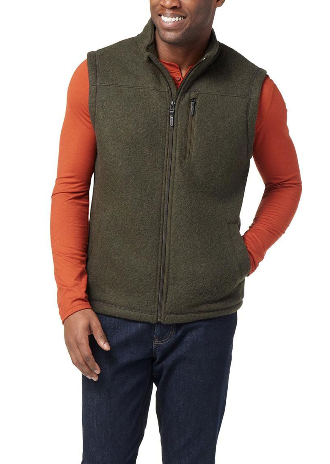 Smartwool Men&#39;s Hudson Trail Fleece Vest North Woods