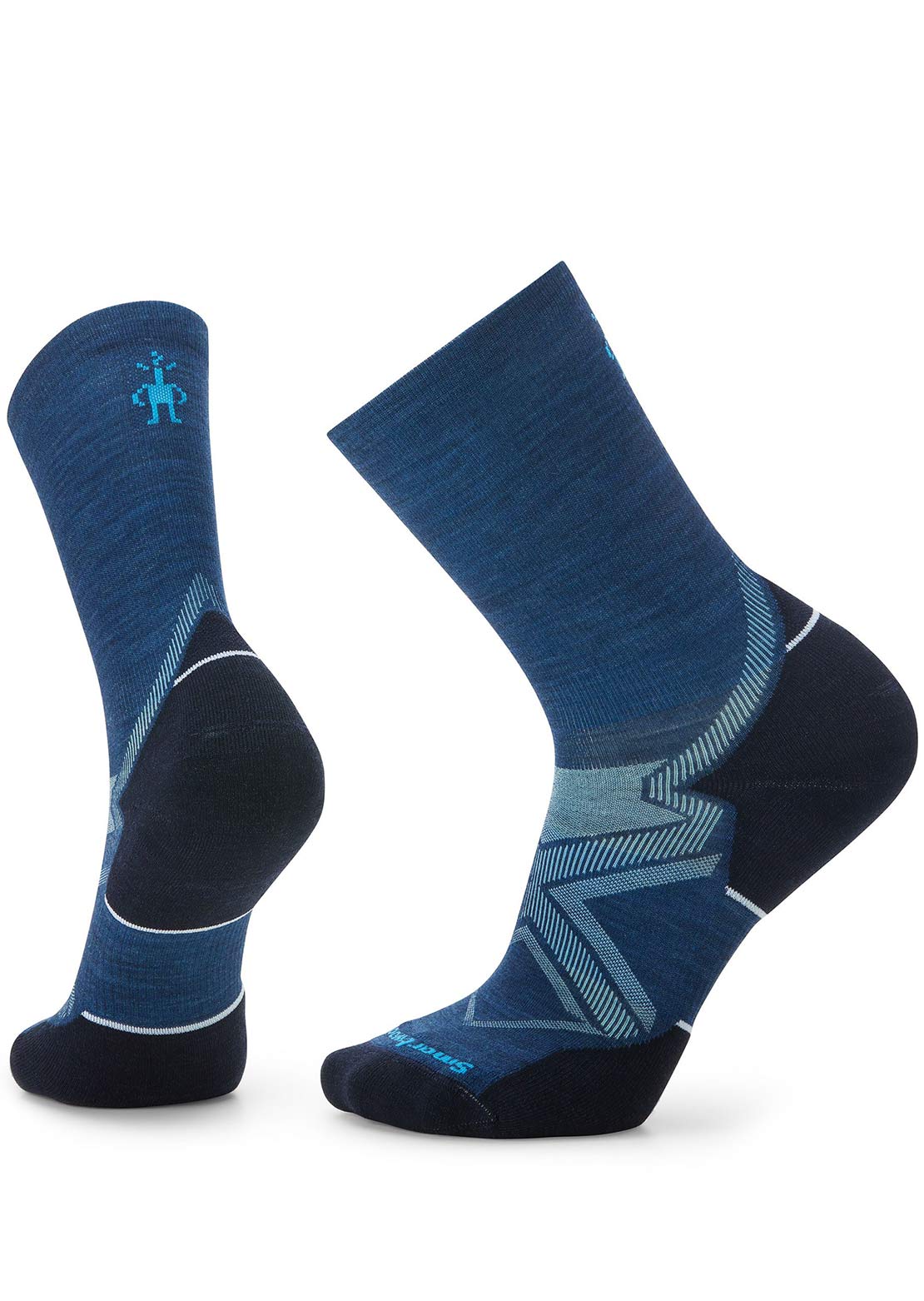 Smartwool Men's Run Cold Weather Targeted Cushion Crew Socks Alpine Blue