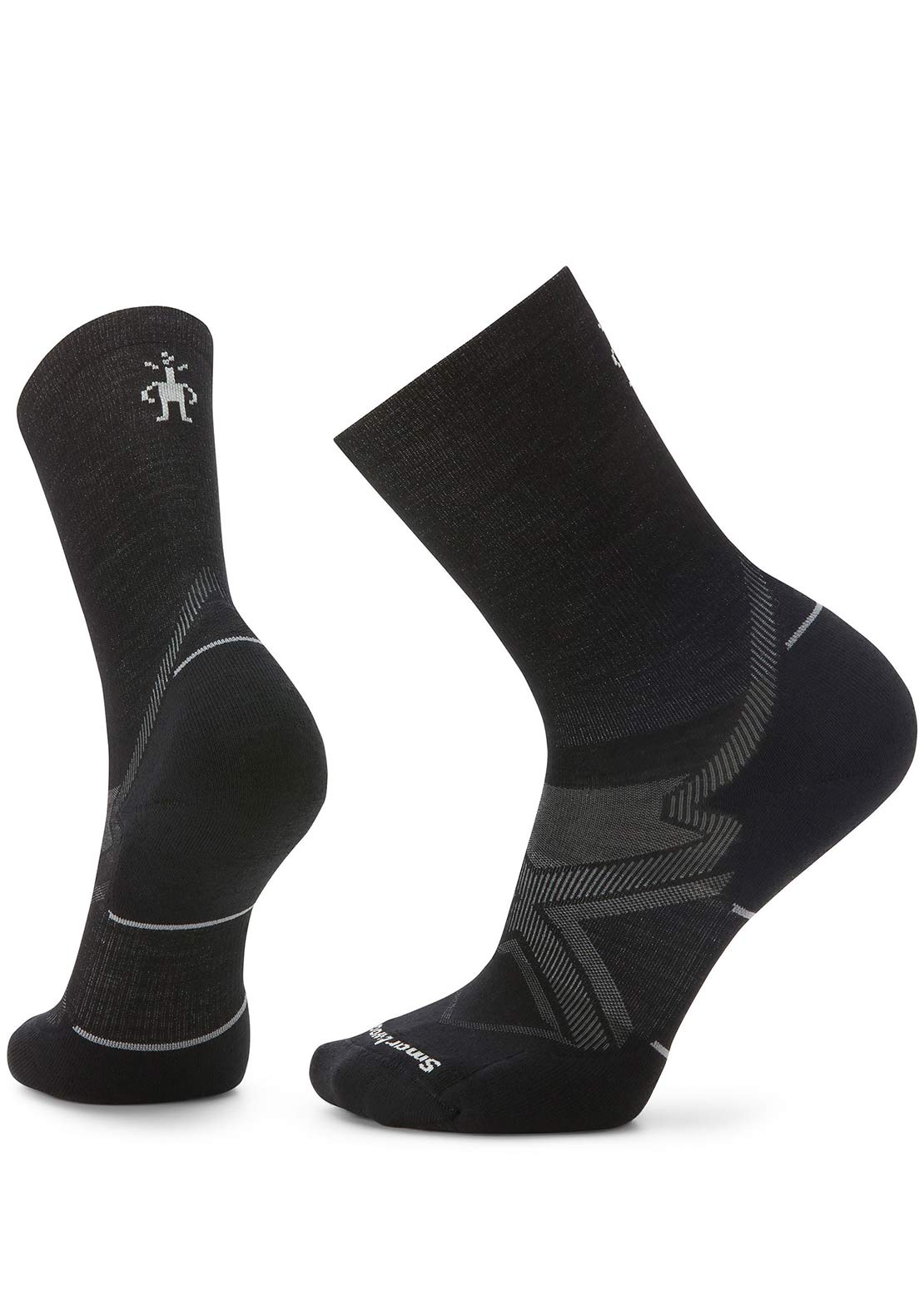 Smartwool Men's Run Cold Weather Targeted Cushion Crew Socks Black