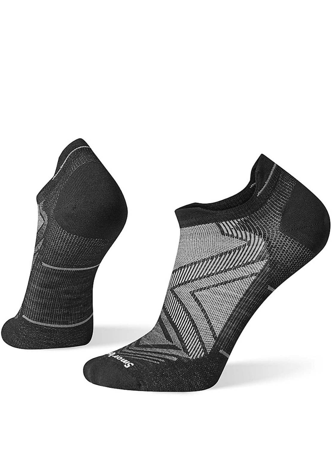 Smartwool Unisex Run Zero Cushion Low Ankle Socks Black