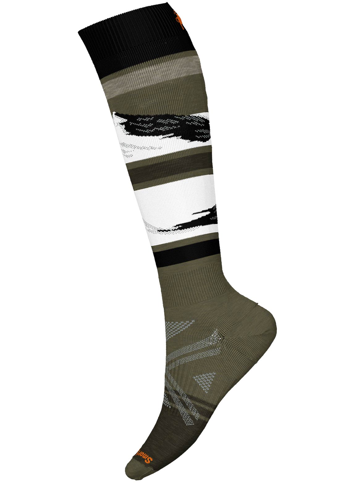 Smartwool Men's Ski Full Cushion Midnight Ski Pattern OTC Socks Winter Moss