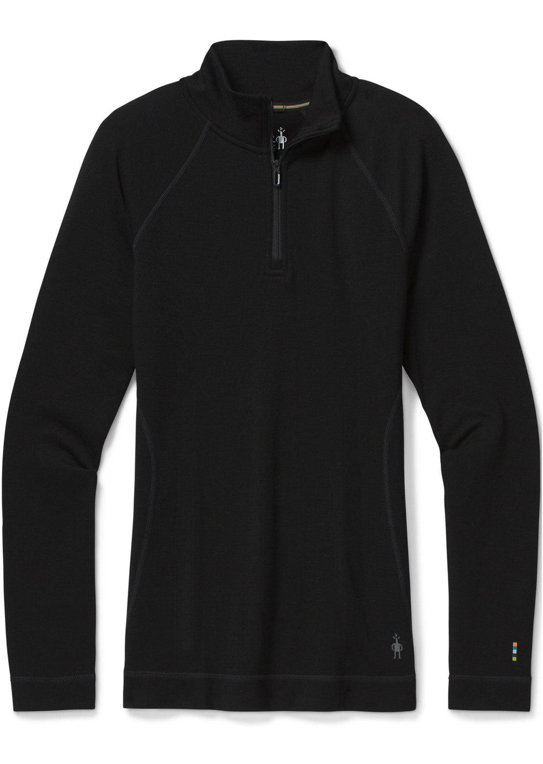 Smartwool Women&#39;s Classic Thermal Merino Base Layer 1/4 Zip Boxed Top Black