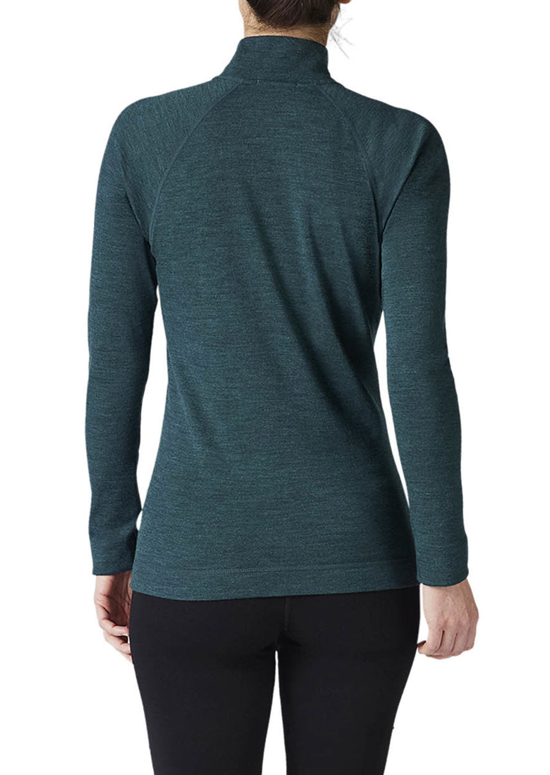 Smartwool Women&#39;s Classic Thermal Merino Base Layer 1/4 Zip Boxed Top Twilight Blue Heather