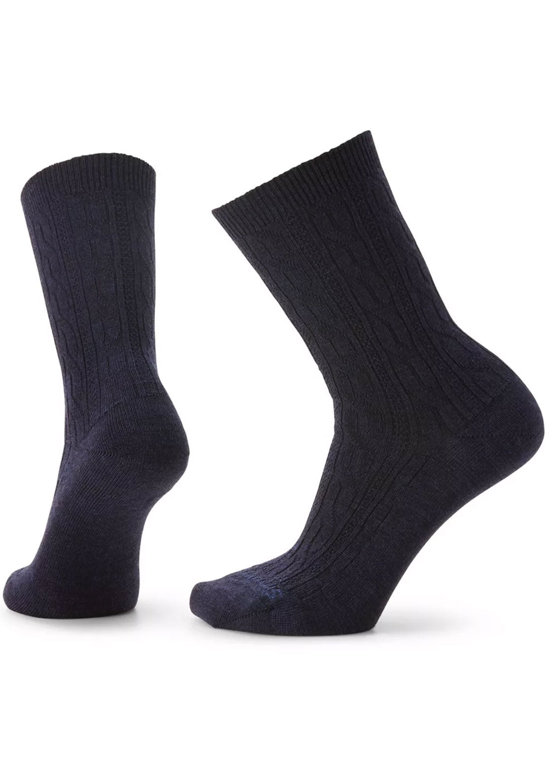 Smartwool Women's Everyday Cable Crew Socks Deep Navy Heather