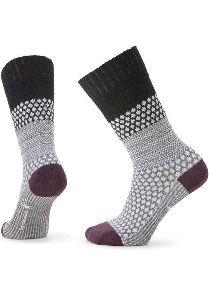 Chaussettes Smartwool Everyday Popcorn Cable – Femme, Noir, Taille Large