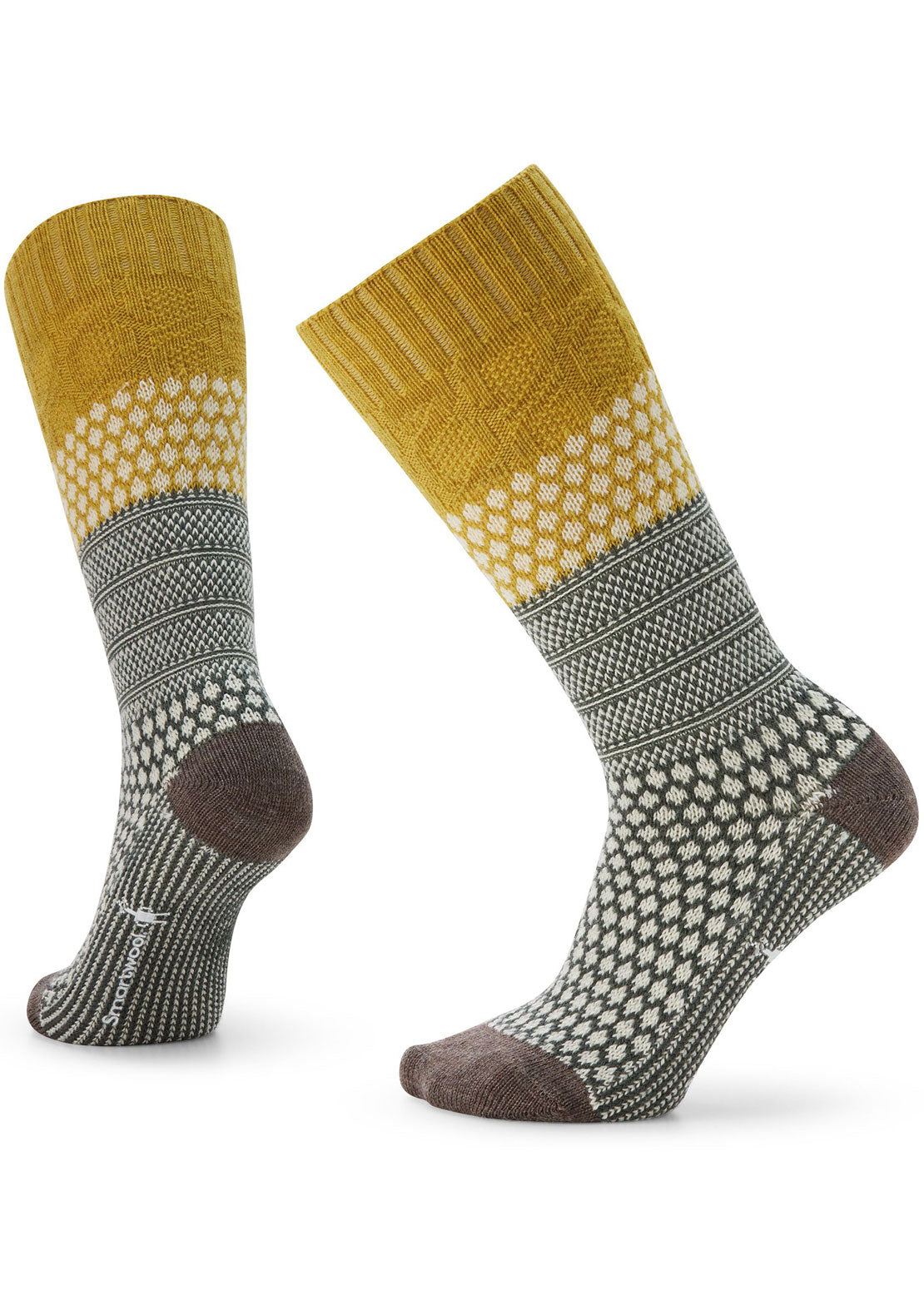 Smartwool Women&#39;s Everyday Popcorn Cable Crew Socks Golden Olive