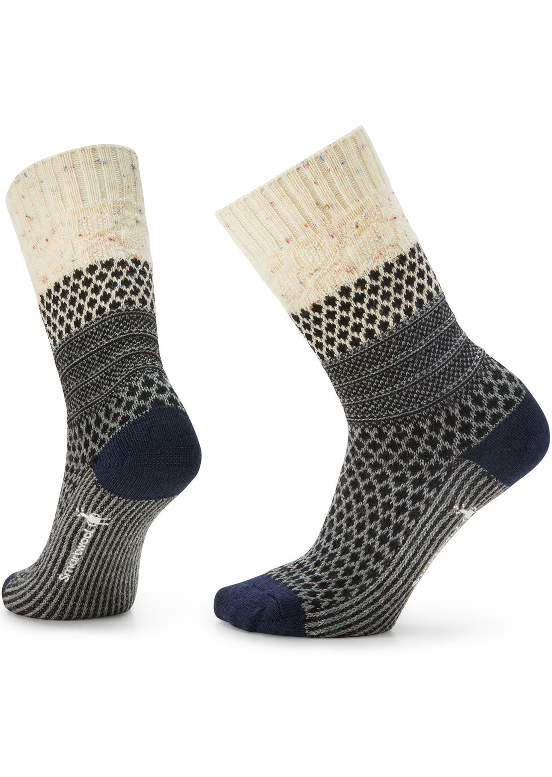 Smartwool Women&#39;s Everyday Popcorn Cable Crew Socks Natural Donegal