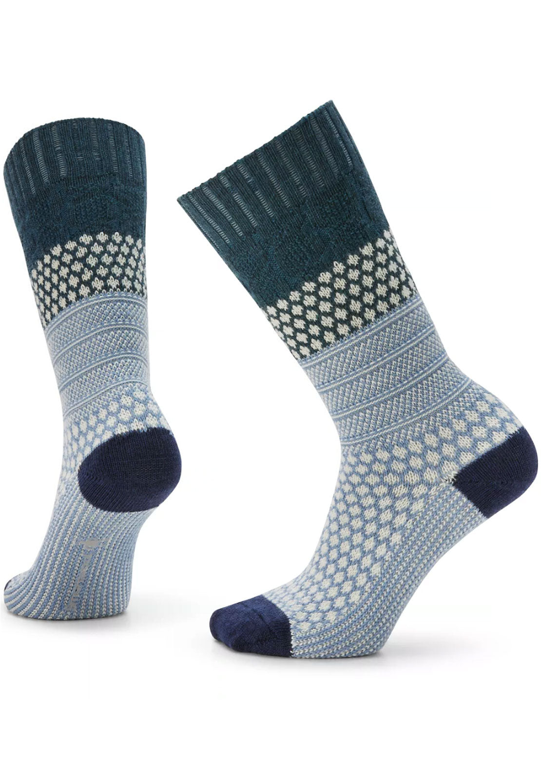 Smartwool Women&#39;s Everyday Popcorn Cable Crew Socks Twilight Blue