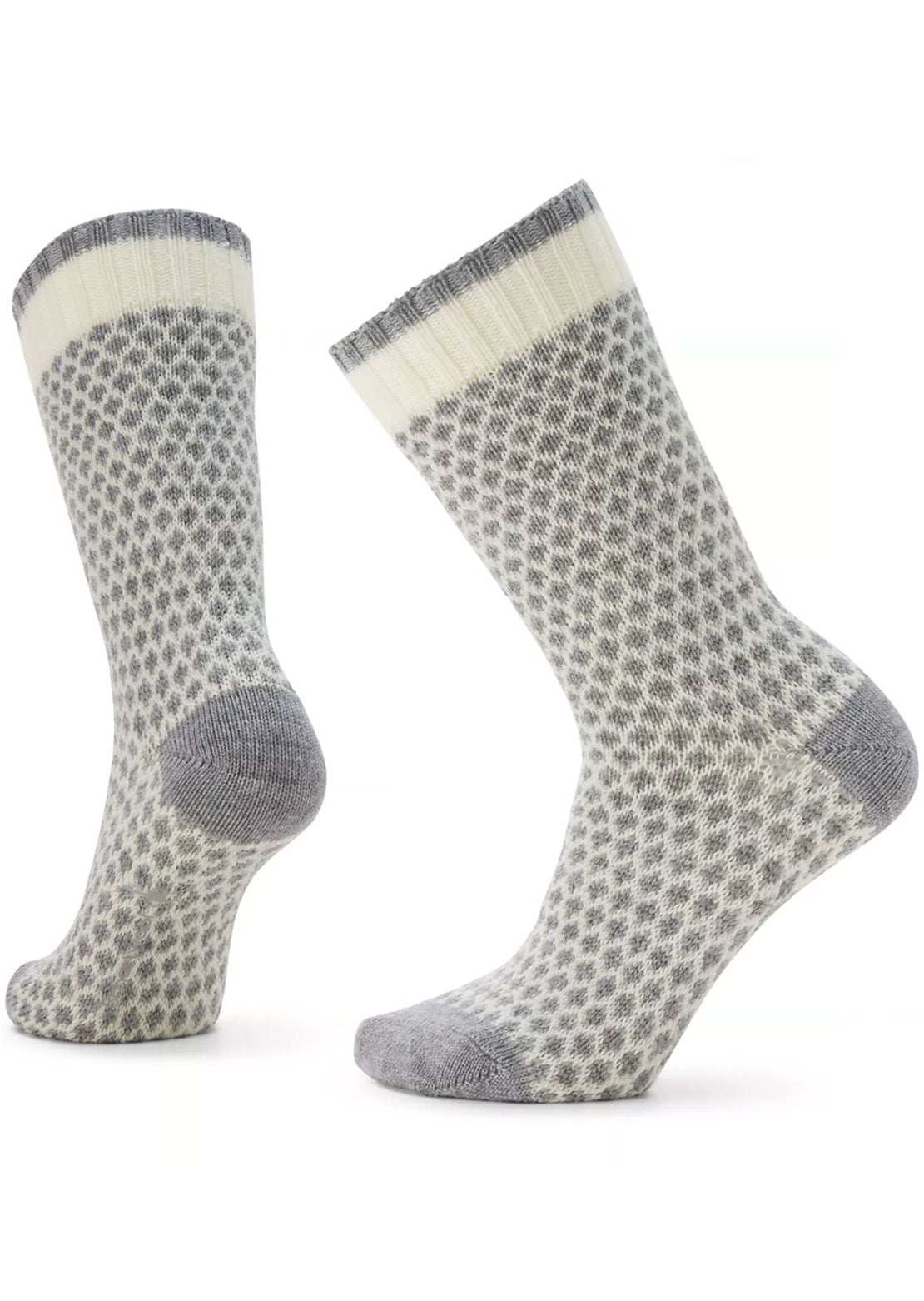 Smartwool Women's Everyday Popcorn Polka Dot Crew Socks Natural