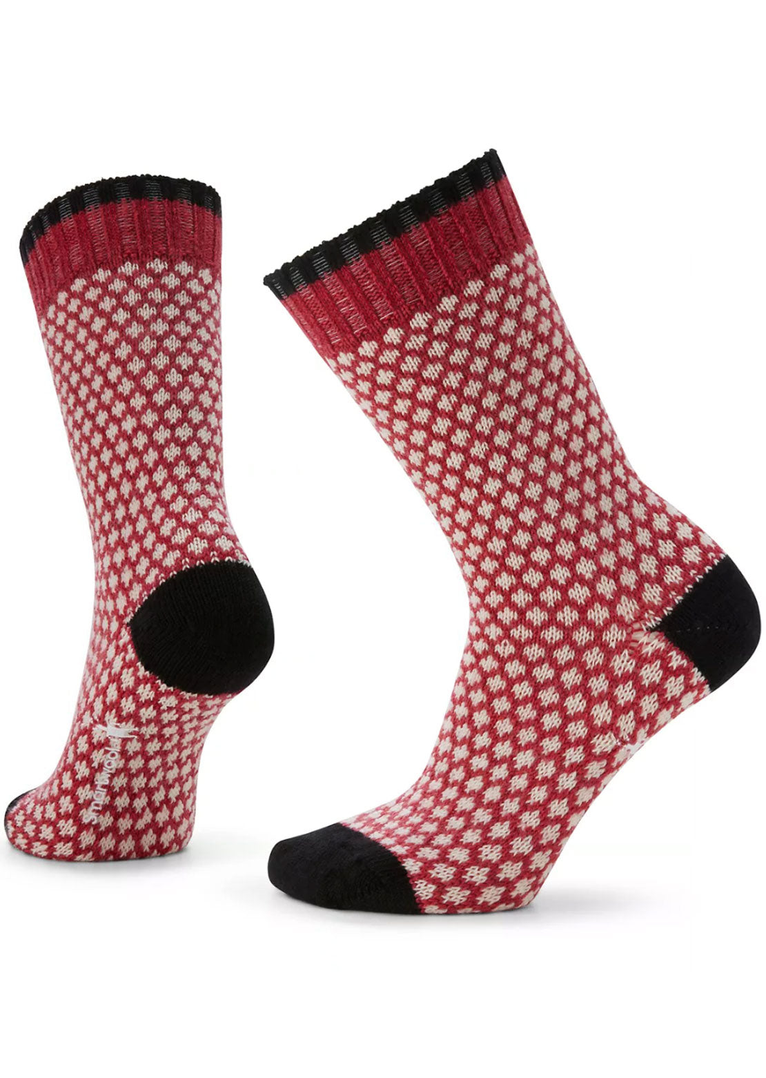 Smartwool Women's Everyday Popcorn Polka Dot Crew Socks Pomegranate