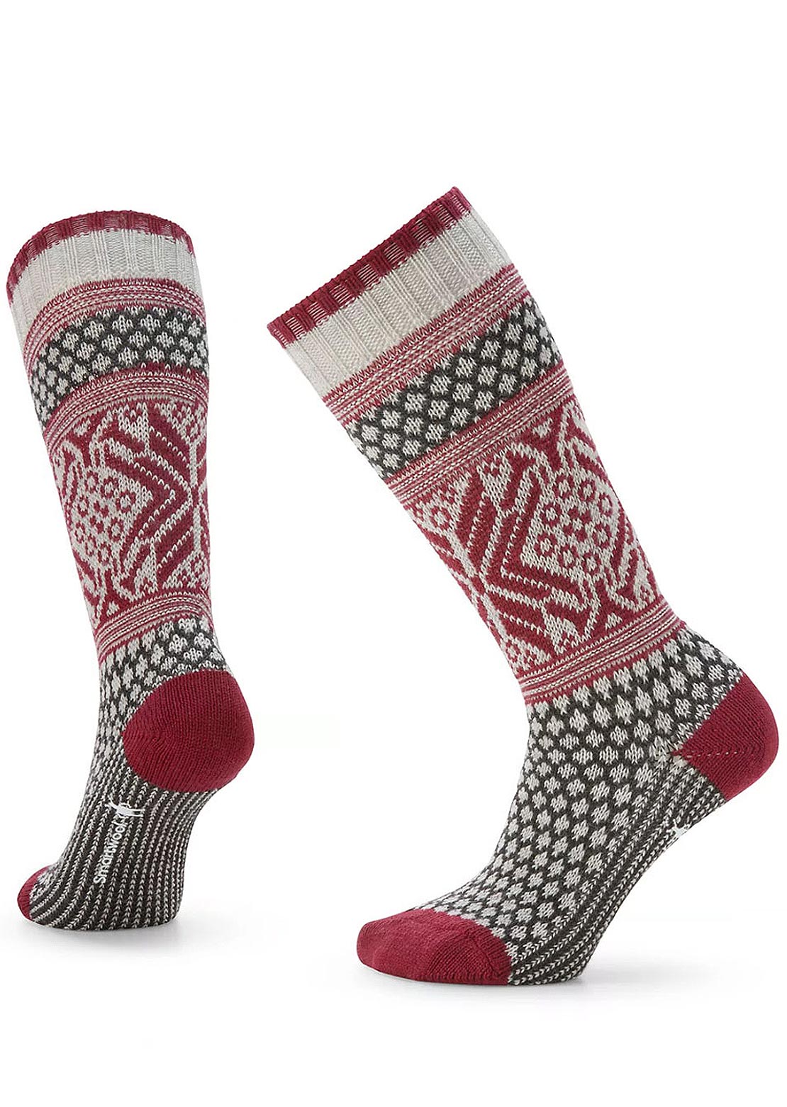 Smartwool Women&#39;s Everyday Popcorn Snowflake Pattern Crew Socks Ash